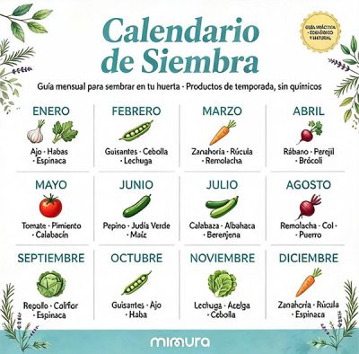 Calendario Siembre mimura sin fondo